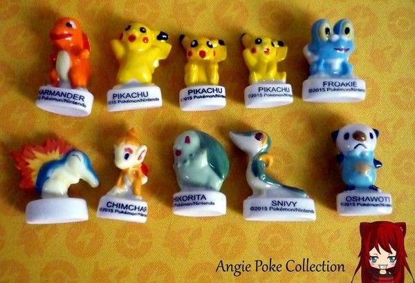 Figurines Fèves Pokemon Germignon Salamèche Pikachu